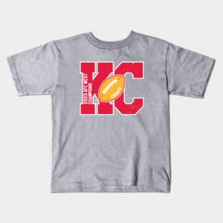 Big Bold Kansas City Chiefs 2023 AFC West Champs Kids T-Shirt